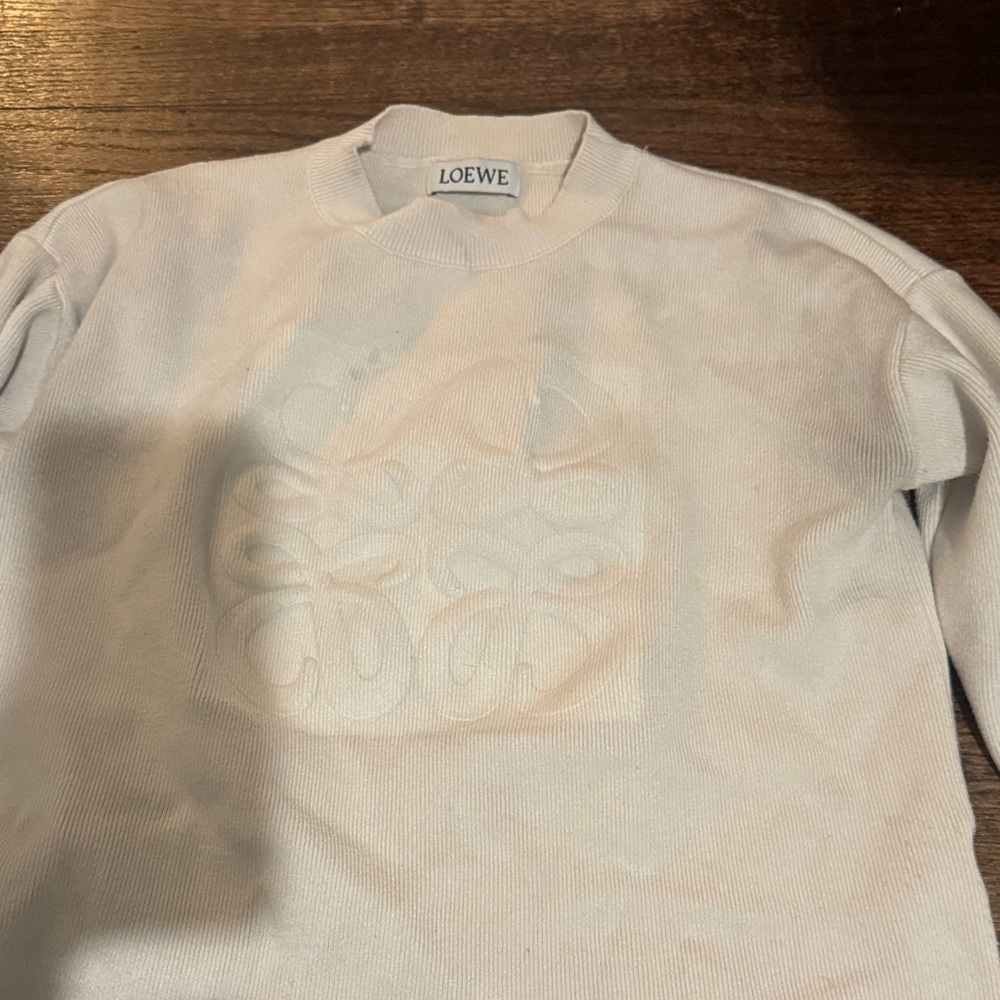 Loewe Cream Embossed Sweatshirt